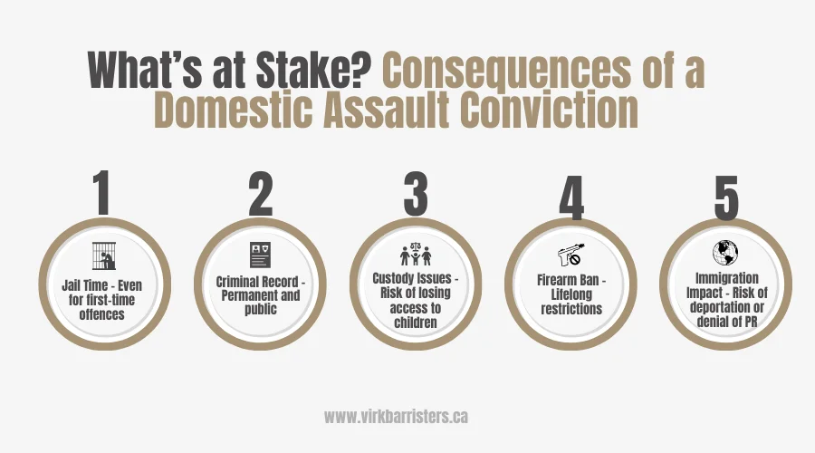 The consequences of a domestic assault conviction.