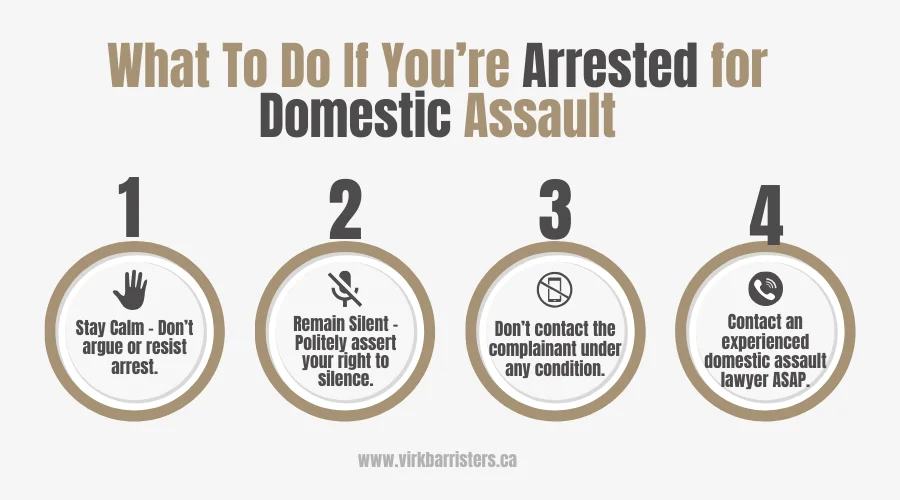 Explaining what happens during a domestic violence arrest.